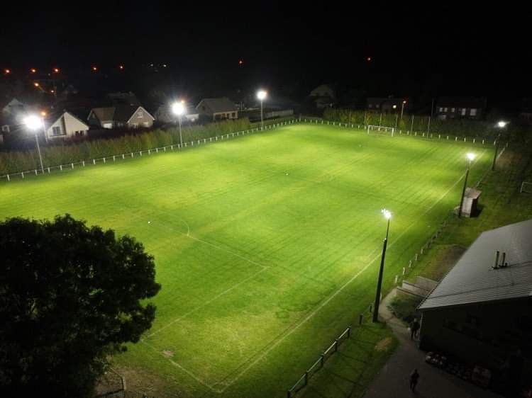 LED stadium lighting ensuring high visibility during a night game